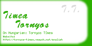 timea tornyos business card